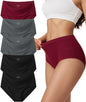 Vevmon Cotton Underwear for Women High Waisted Soft Ladies Panties 5 Pack