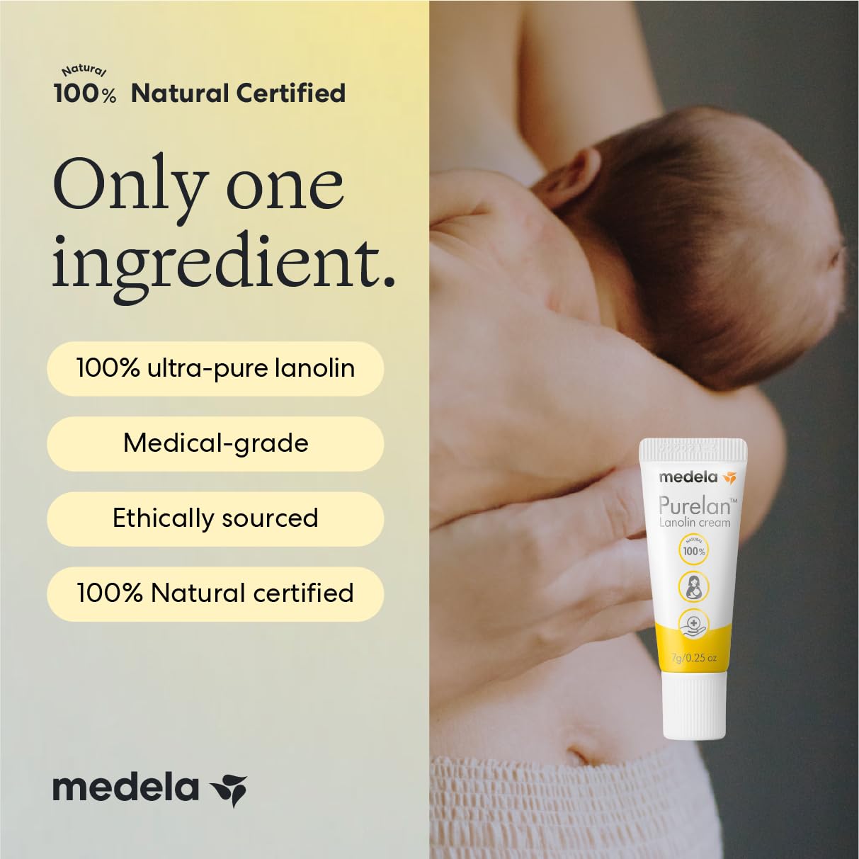 Medela Nipple Rescue Kit, Purelan Lanolin Nipple Cream 7g + 2 Hydrogel Pads