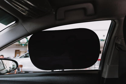 Car Window Shades - Certified 99.79% UVA & 99.95% UVB sun protection. Award winning car sun shade for side windows. 4 Pack (2 Transparency options) 20" x 12" -window shade for car baby by Kinder Fluff