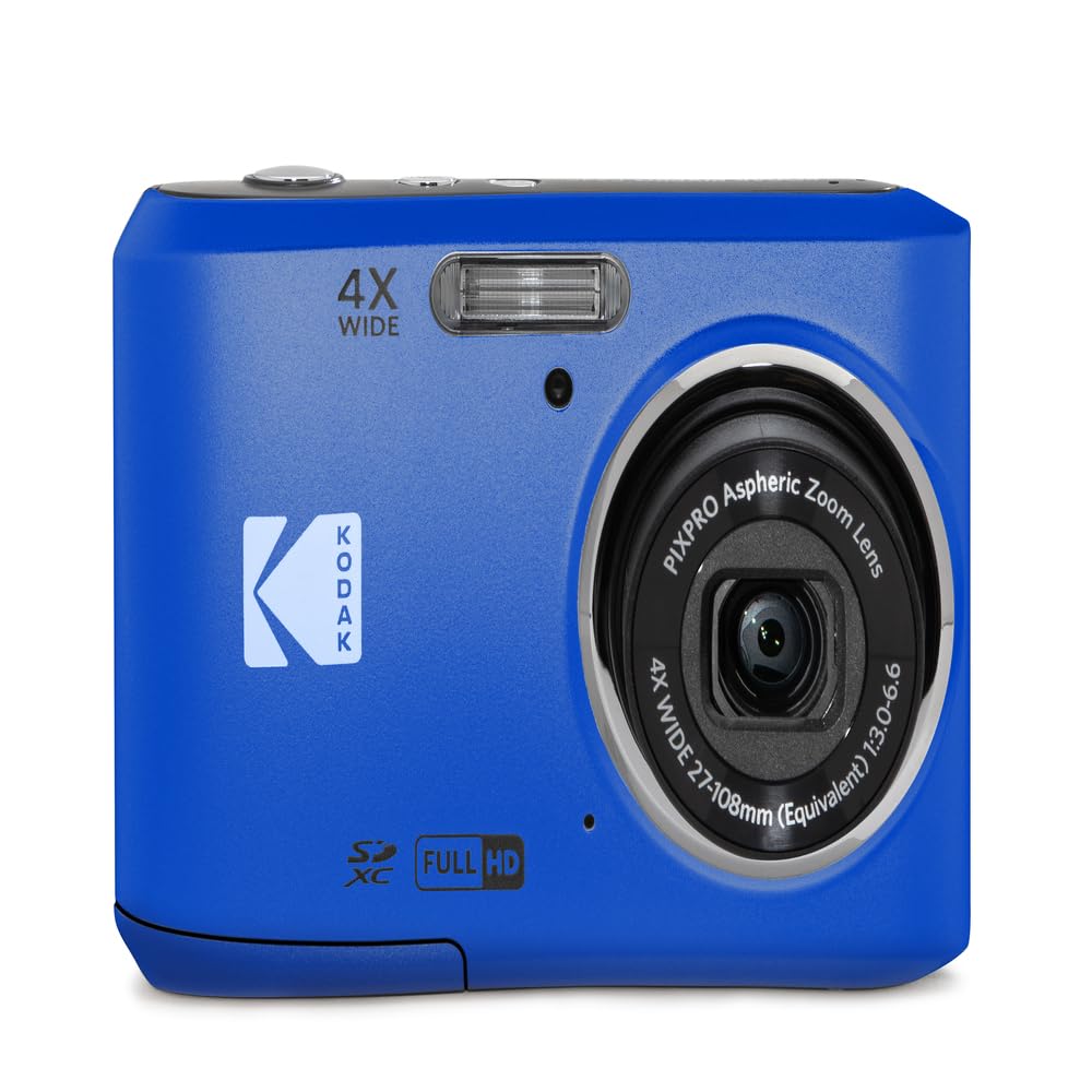 KODAK PIXPRO FZ45 16MP Compact Digital Camera, 4X Optical Zoom, AA, White
