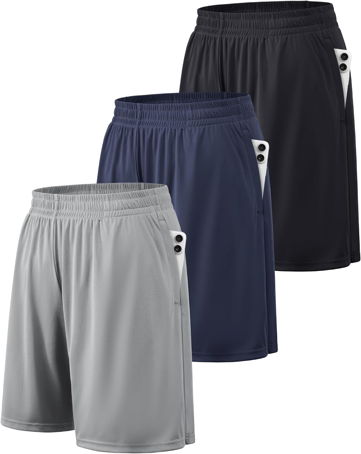 BALENNZ Mens Athletic Shorts with Pockets Quick Dry Workout Shorts Men