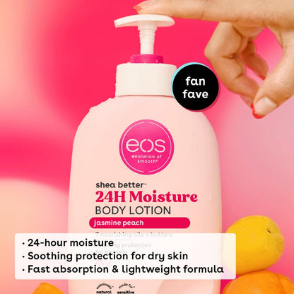 eos Shea Better 24H Moisture Body Lotion- Jasmine Peach, 16 fl oz