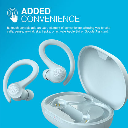 JLab, Go Sport+, True Wireless Workout Earbuds, Bluetooth Sport Earbuds, Clear Calling, Graphite