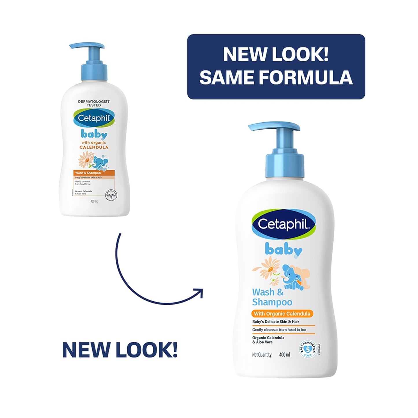 Cetaphil Baby Wash & Shampoo + Lotion, Sensitive Skin, 13.5oz, 2ct