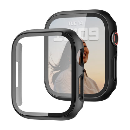 JZK Screen Protector Case for Apple Watch Series 11/10 42mm,Purple+Clear