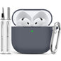 Ljusmicker for AirPods 4 Case 2024 with Cleaner Kit,Milk Tea