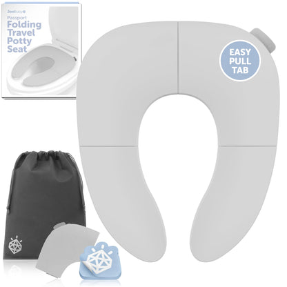 Jool Baby Folding Travel Potty Training Seat – Easy-Remove Pull Tab (Sage)