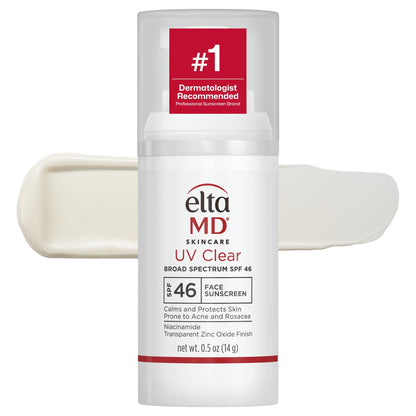 EltaMD UV Clear Face Sunscreen with Zinc Oxide, Oil-Free, SPF 46 and SPF 50
