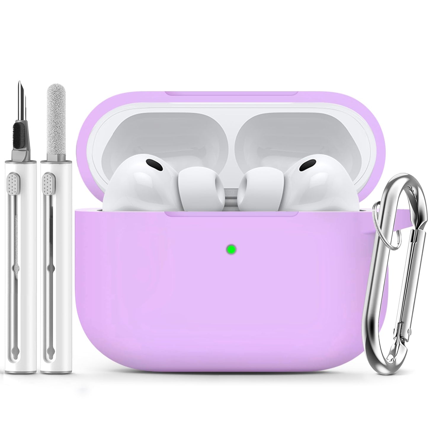 Ljusmicker for AirPods 4 Case 2024 with Cleaner Kit,Milk Tea