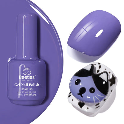 Beetles Purple Gel Nail Polish, 1 Pcs 15ml Purple Gel Polish