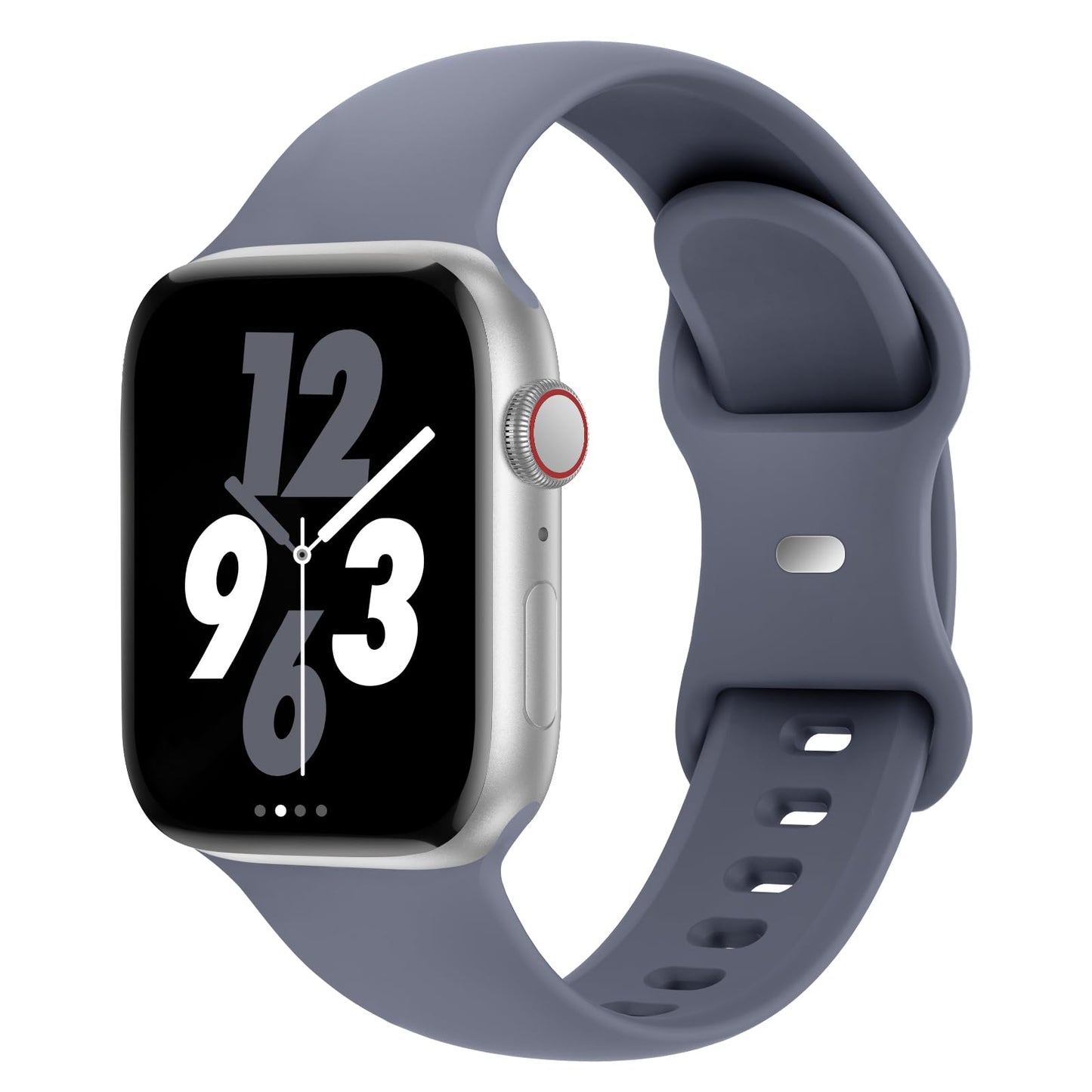 Sport Band Compatible with Apple Watch 38mm 40mm 41mm 42mm 44mm 45mm 46mm 49mm, Replacement Soft Silicone Strap Wristbands for iWatch Series 11/10/9/8/7/6/5/4/3/2/1 Ultra SE Women Men, Space Gray