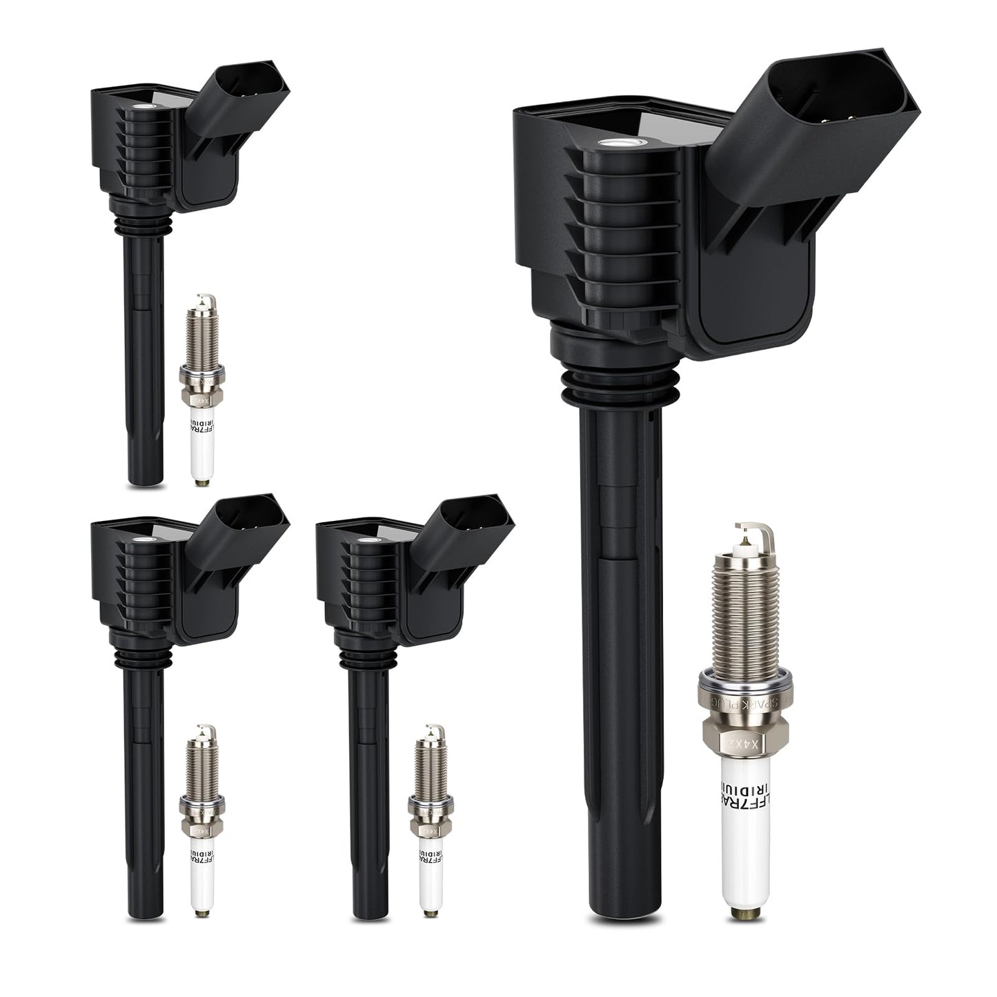 UF667 Ignition Coil & ILZFR6D11 Double Iridium Spark Plug for BMW 2.5-6.0L