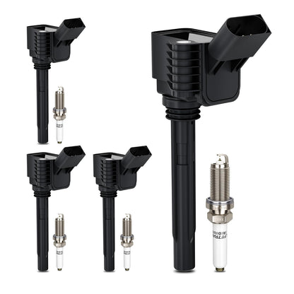 UF667 Ignition Coil & ILZFR6D11 Double Iridium Spark Plug for BMW 2.5-6.0L