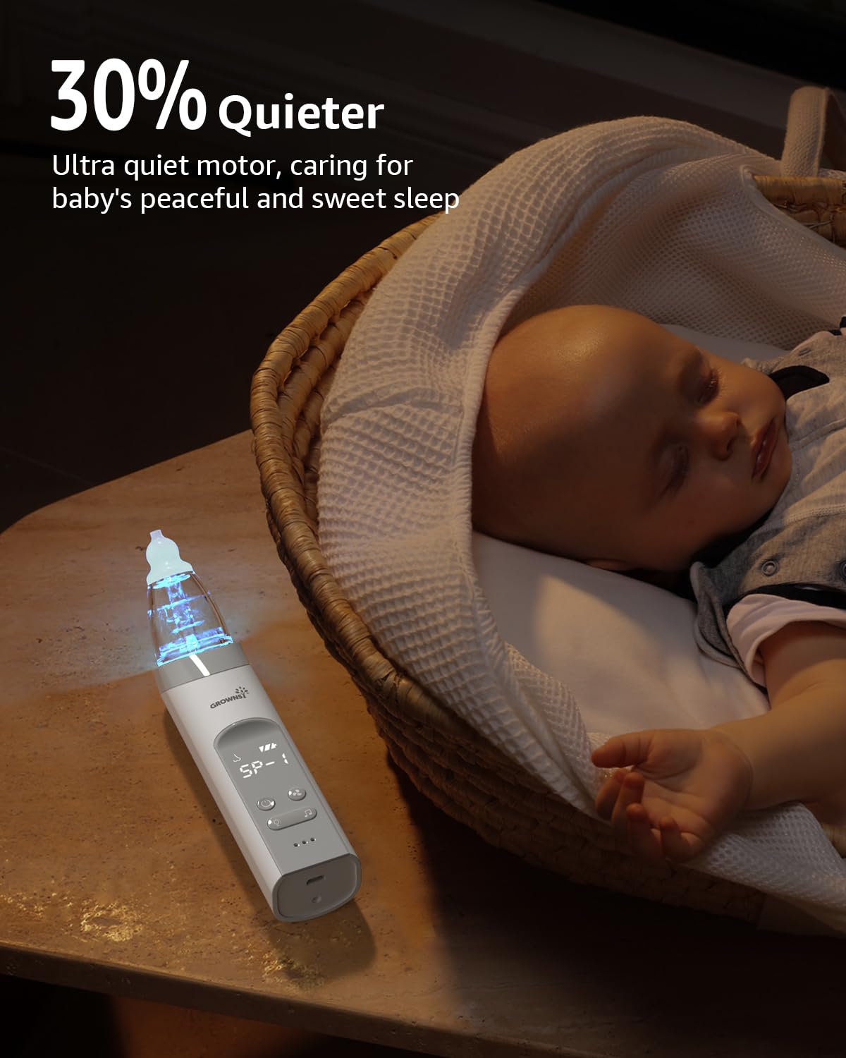GROWNSY Nasal Aspirator for Baby, Electric Nose Sucker, Powerful Suction