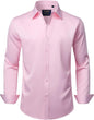 J.VER Men's Dress Shirts Solid Long Sleeve Stretch Wrinkle-Free Formal Shirt Business Casual Button Down Shirts
