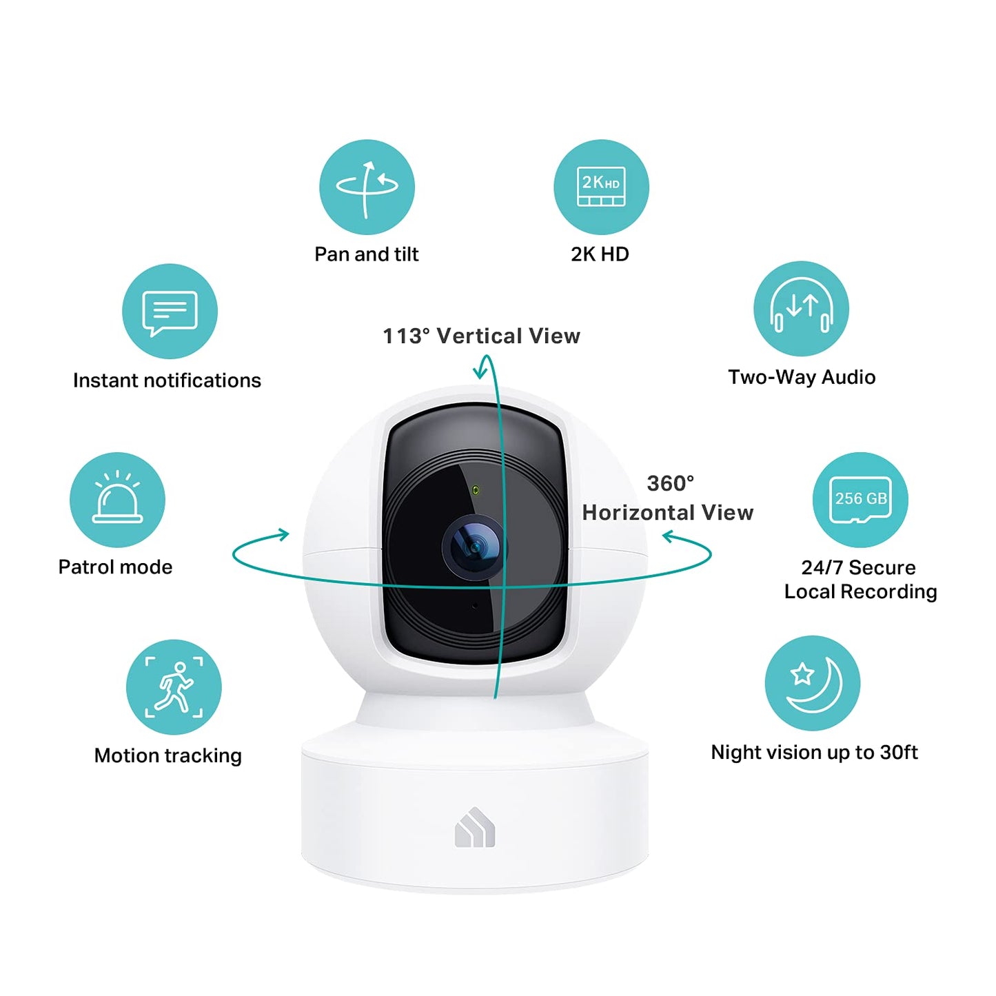 Kasa 1080p Indoor Pan/Tilt Wired Security Camera, Baby & Pet Monitor, EC71