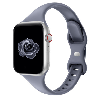 Thin Slim Band Compatible with Apple Watch 38mm 40mm 41mm 42mm 44mm 45mm 46mm 49mm, Replacement Silicone Sport Strap for iWatch Series 11/10/9/8/7/6/5/4/3/2/1 Ultra SE Women Men, Light Blush