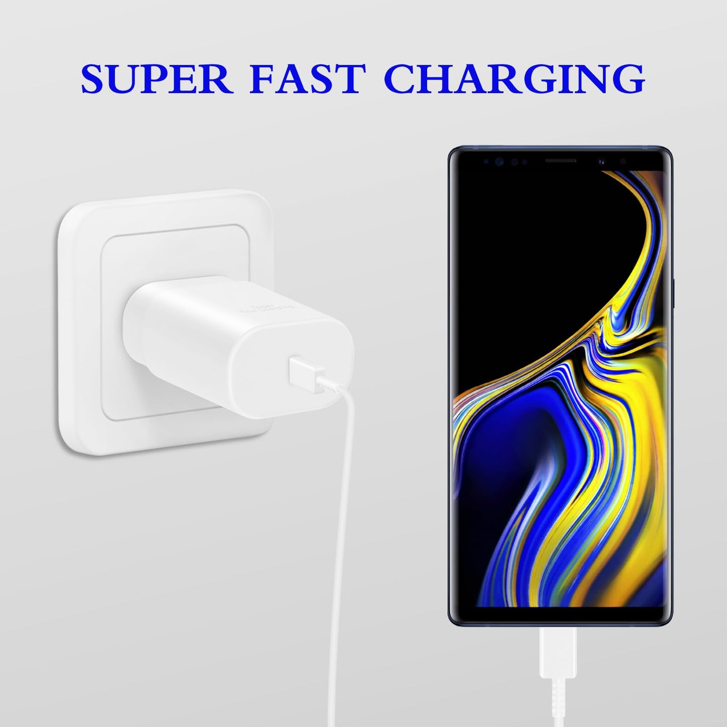 GUUSMART Type C Charger 2-Pack 25W Long 6ft USB C Charger Cable
