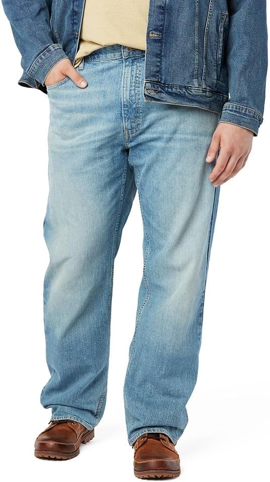 Levi Strauss Signature Gold Men's Relaxed Fit Flex Waistband Jeans