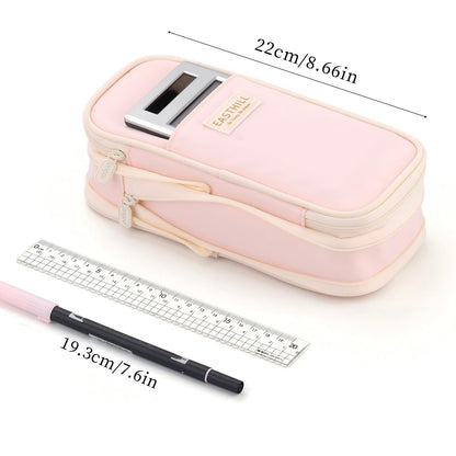 EASTHILL Big Capacity Pencil Case Large Pencil Pouch Stationery Pen Bag for Teen Girls-Green