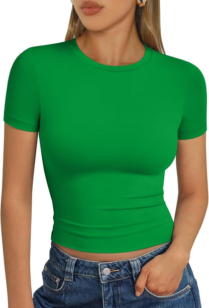 Trendy Queen Womens Short Sleeve T Shirt Basic Summer Top