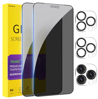 PEHAEL for iPhone 16 Pro Max Privacy Screen Protector+Camera Lens Protector