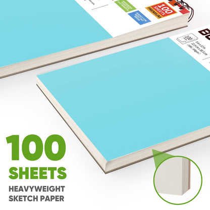 Soucolor Sketch Book 9" x 12", 100 Sheets Kids Art Sketchbook Drawing Pad
