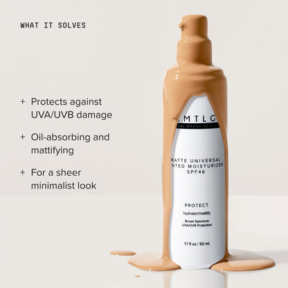 DRMTLGY Universal Tinted Moisturizer SPF 46, Dewy Tinted Sunscreen