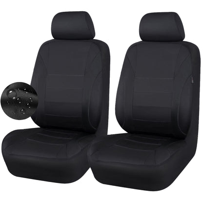 CAR PASS Waterproof Car Seat Covers Front Seats Only with 5mm Composite EVA, Neoprene Car Seat Cover with Separate Headrest Cover, Quick Setup Universal Fit for Car SUV Trucks,Airbag Compatible（Gray