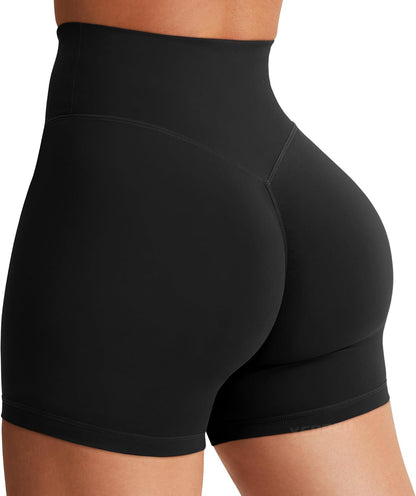 YEOREO SoftHue Women's Biker Shorts Workout Hidden Scrunch Gym Shorts
