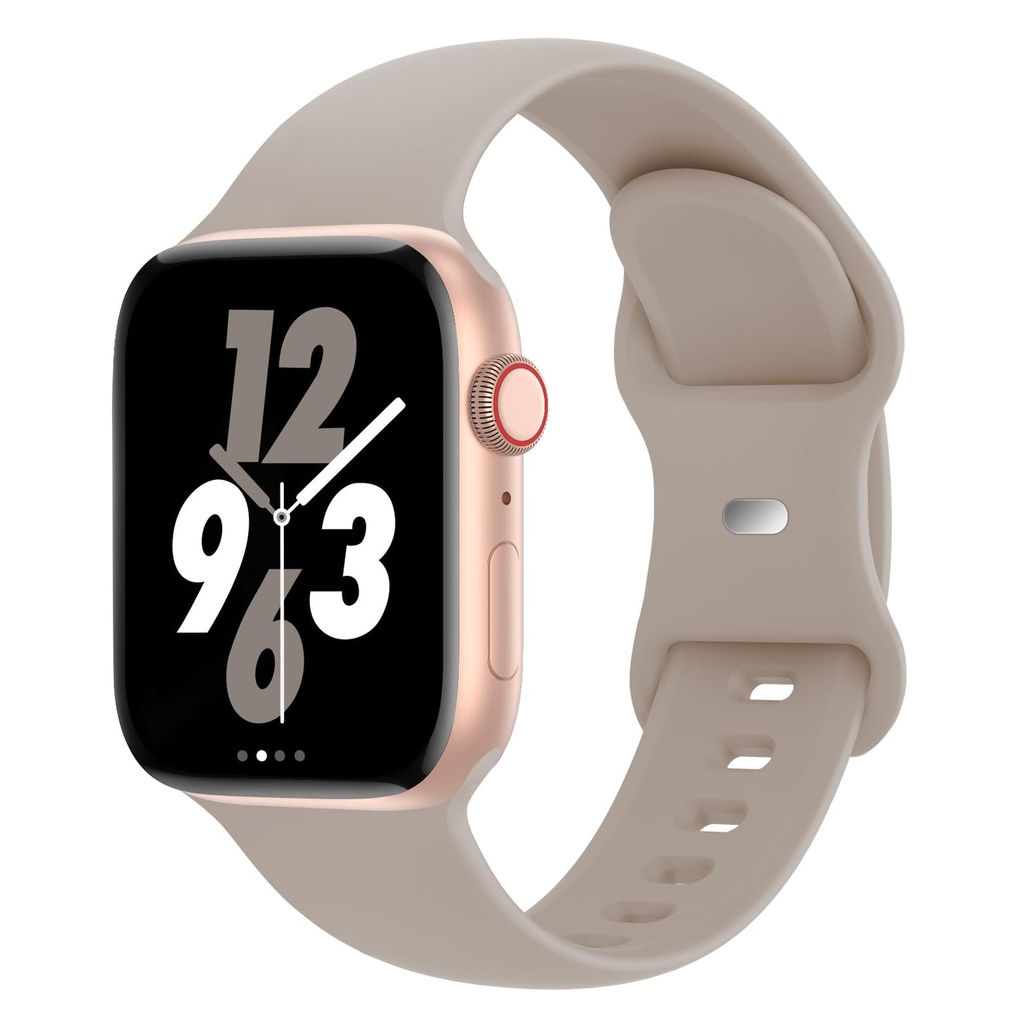 Sport Band Compatible with Apple Watch 38mm 40mm 41mm 42mm 44mm 45mm 46mm 49mm, Replacement Soft Silicone Strap Wristbands for iWatch Series 11/10/9/8/7/6/5/4/3/2/1 Ultra SE Women Men, Space Gray