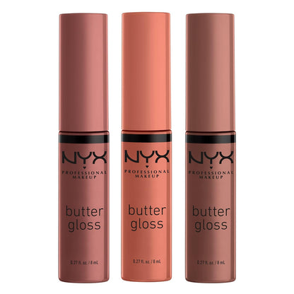 NYX PROFESSIONAL MAKEUP Butter Gloss, Non-Sticky Lip Gloss - Praline (Deep Nude)