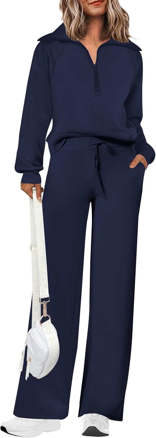 PRETTYGARDEN Women's 2 Piece Matching Lounge Set Sweatsuits