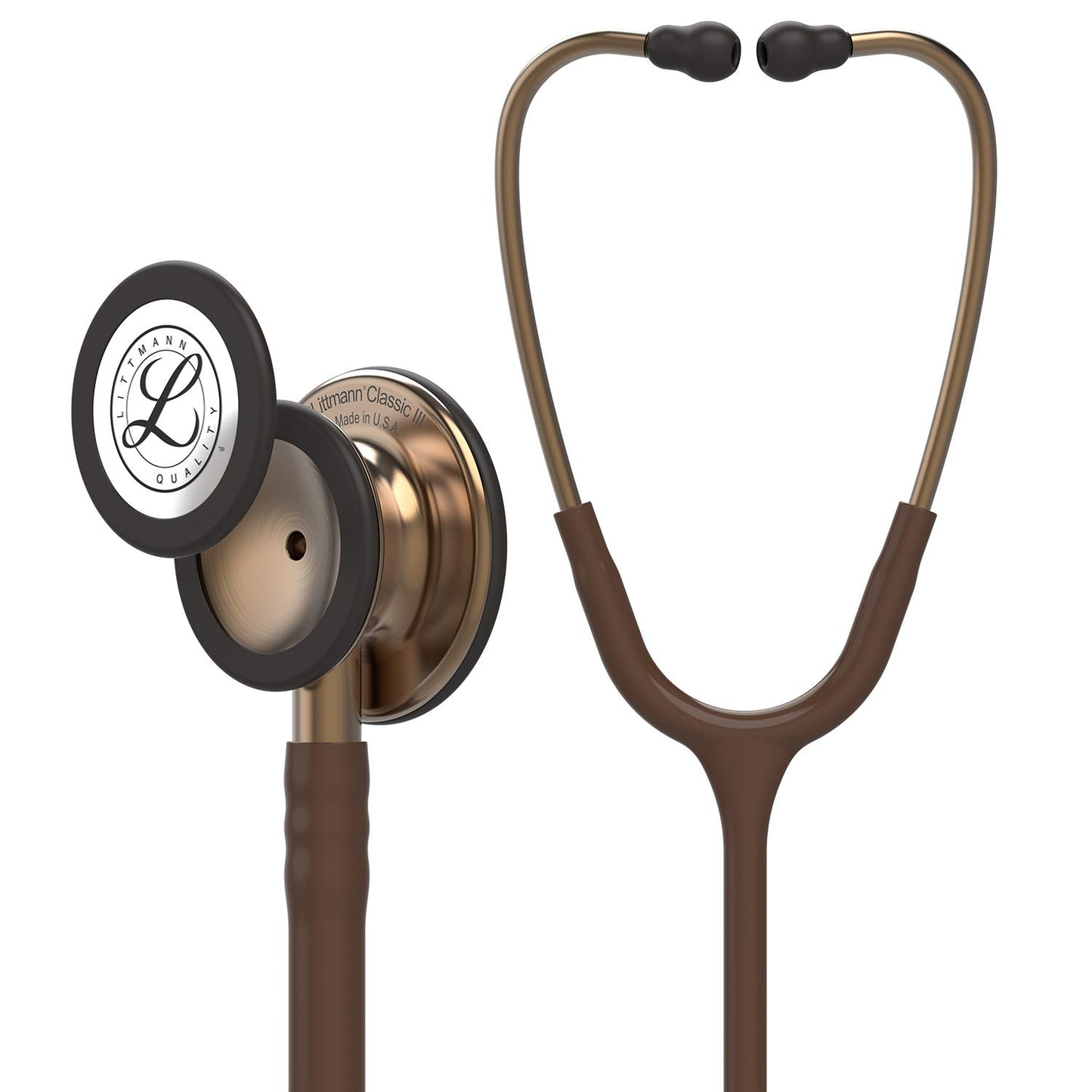 3M Littmann Classic III Monitoring Stethoscope, 5803, More Than 2X as Loud, Weighs Less, Stainless Steel Black-Finish Chestpiece, 27" Black Tube, Stem and Headset