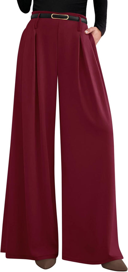 PRETTYGARDEN Womens Wide Leg Dress Pants Flowy Trousers