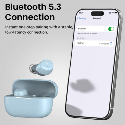 TOZO A1 Wireless Earbuds Bluetooth 5.3 Light Weight in Ear Headphones