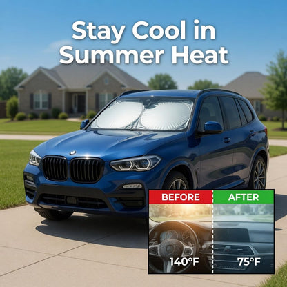 BNYD Car Windshield Sunshade Foldable Reflective Sun Visor