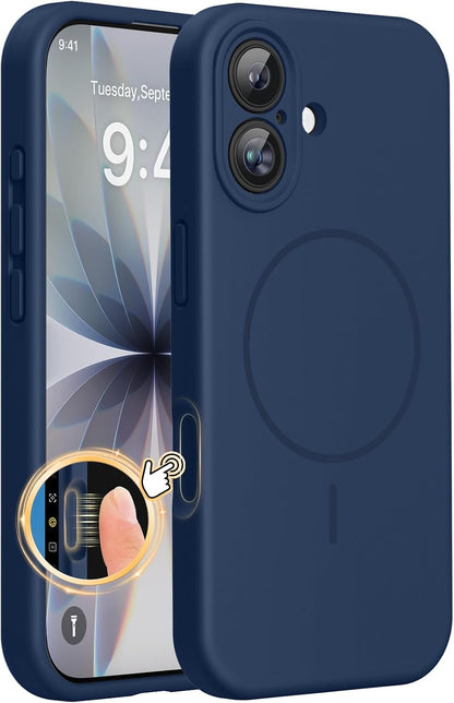 Miracase Magnetic for iPhone 16 Pro Case, Silicone, Black