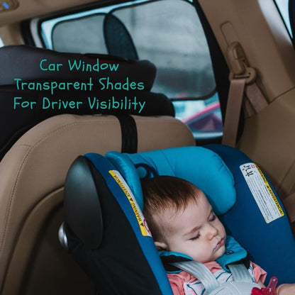 Car Window Shades - Certified 99.79% UVA & 99.95% UVB sun protection. Award winning car sun shade for side windows. 4 Pack (2 Transparency options) 20" x 12" -window shade for car baby by Kinder Fluff