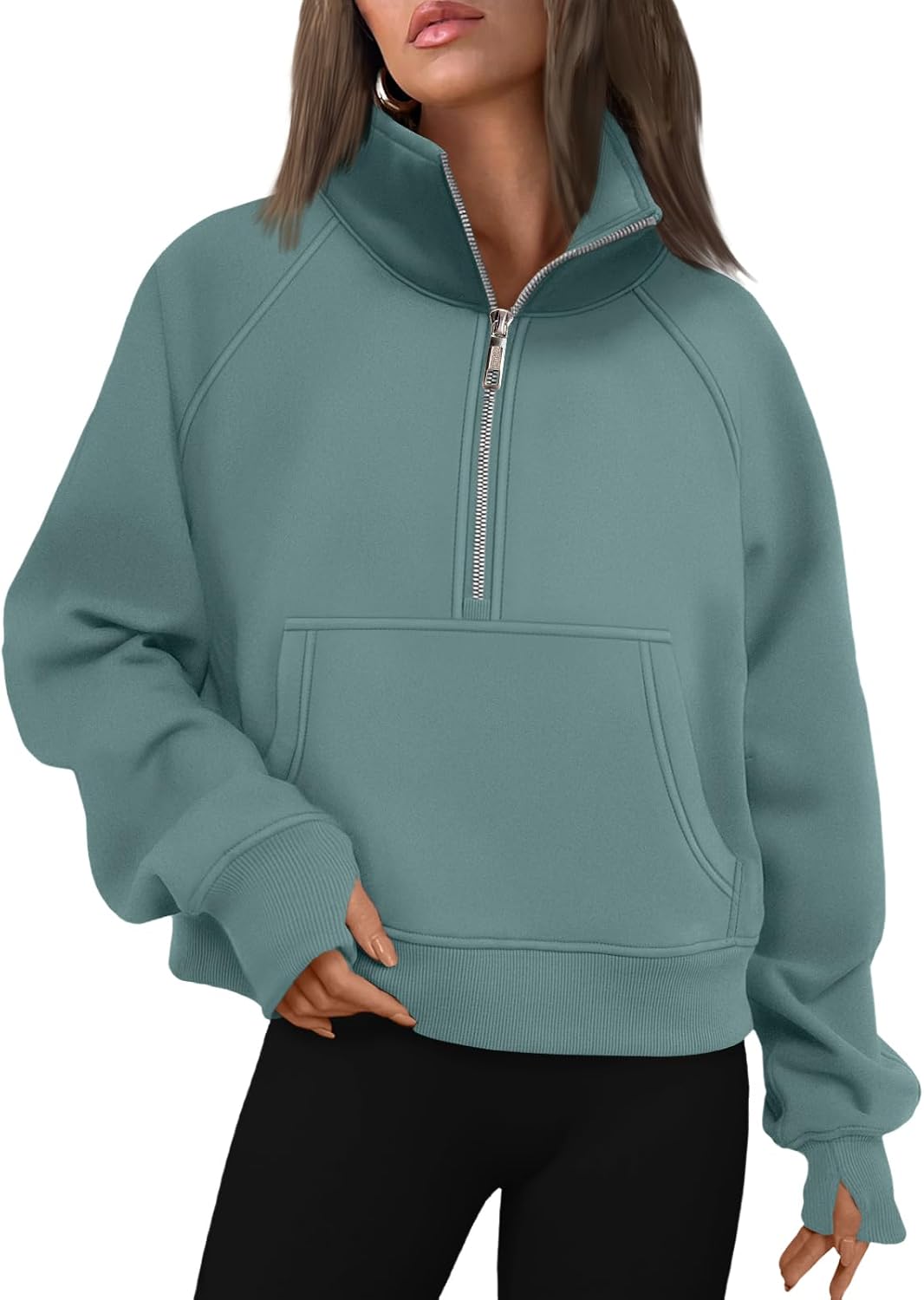 AUTOMET Womens Sweatshirts Half Zip Fleece Pullover Fall Outfits