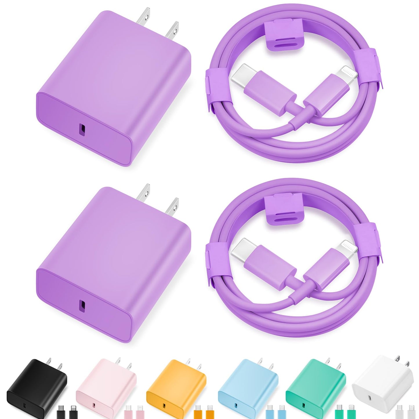 iPhone Charger Fast Charging,2Pack 20W Type C Fast Charger Block with [10FT&6FT] USB C to Lightning Cable Compatible for iPhone 14/13/12/11 Pro Max/Xs Max/XR/X,iPad