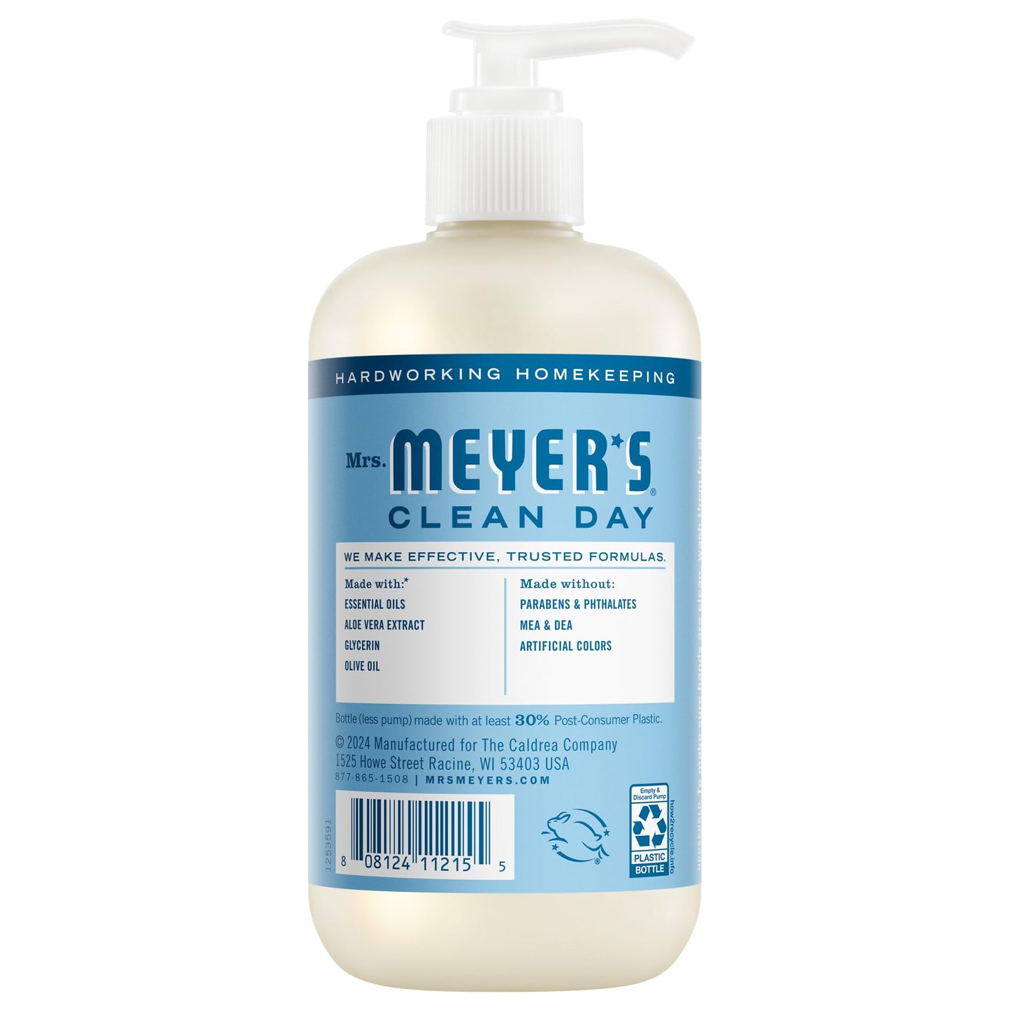 MRS. MEYER'S CLEAN DAY Hand Soap, Basil Scent, 12.5 Fl Oz Bottle - 3 Pack