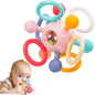 Baby Montessori Sensory Teething Toy 0-6 6-12 Months, Teether Ball & Rattle
