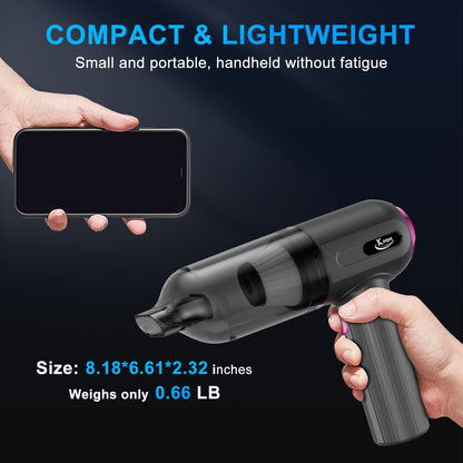 KMM Handheld Car Vacuum Cleaner, Hand Held Vacuum Cleaner and Air Duster