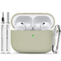 Ljusmicker for AirPods 4 Case 2024 with Cleaner Kit,Milk Tea