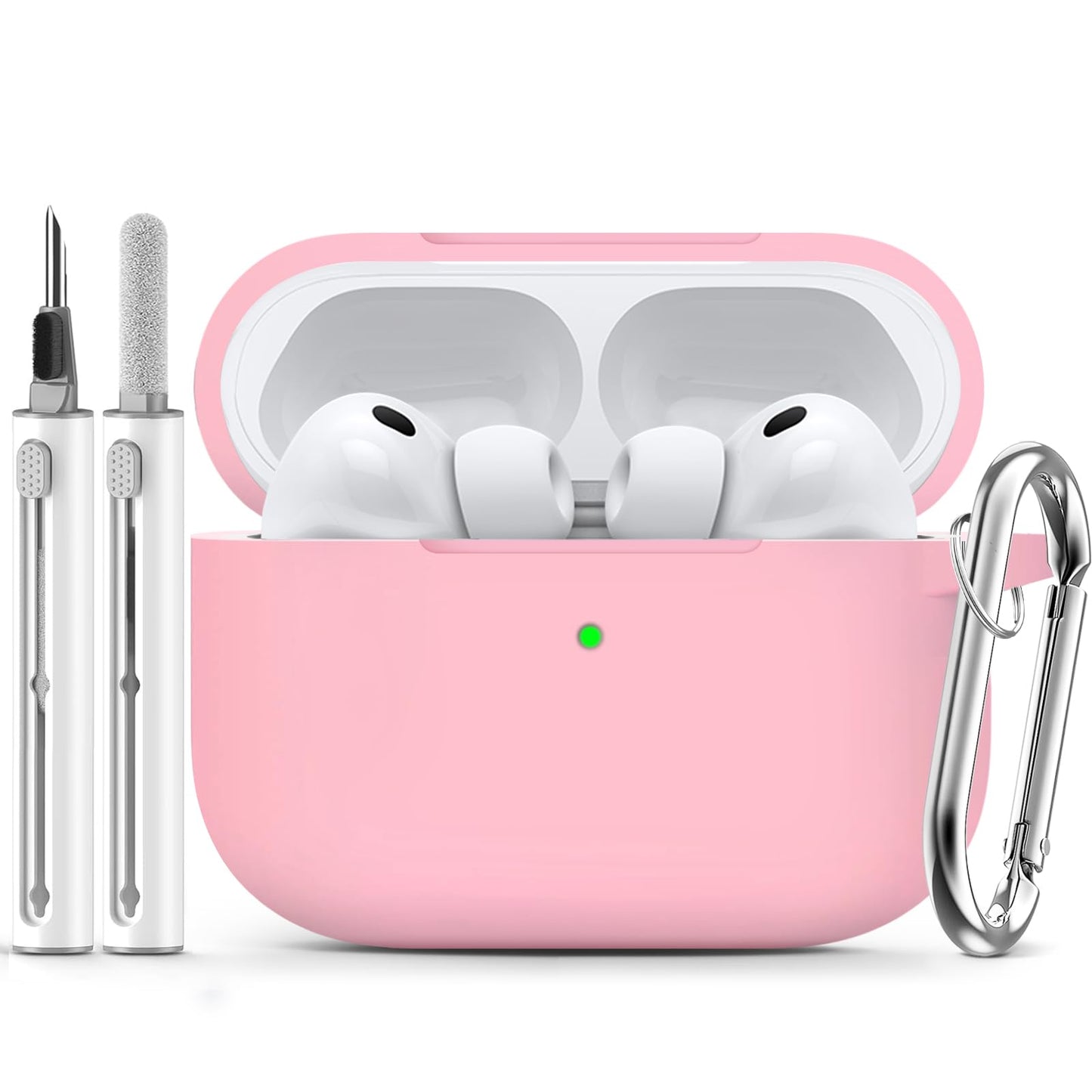 Ljusmicker for AirPods 4 Case 2024 with Cleaner Kit,Milk Tea