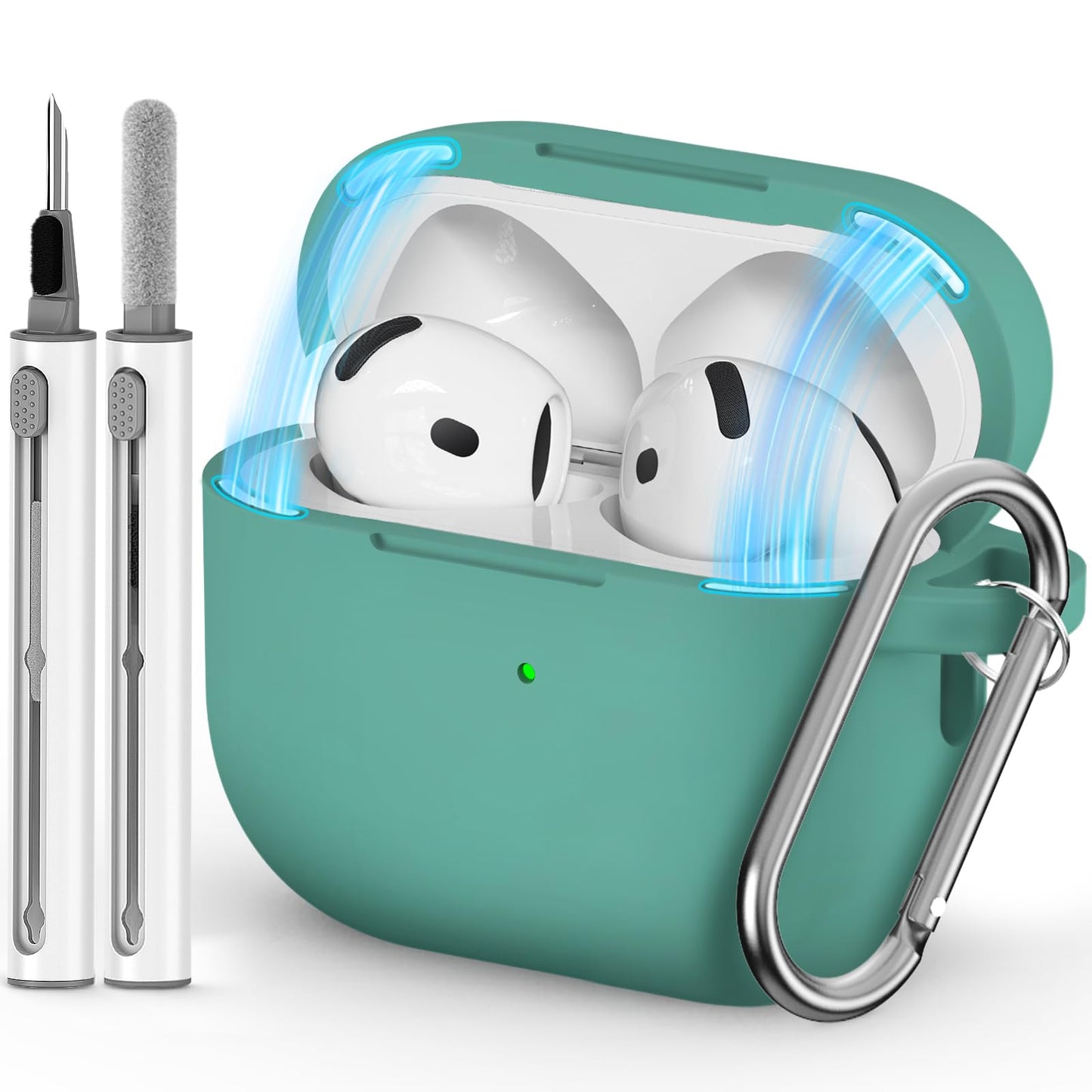 Ljusmicker for AirPods 4 Case 2024 with Cleaner Kit,Milk Tea