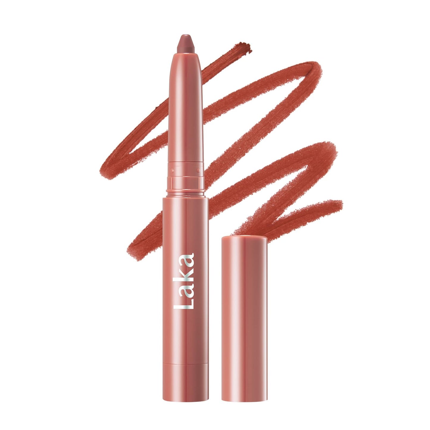 Laka Lip Liner - Smooth & Blendable Soft Matte Lip Contour Pencil for Shaping & Overlining Lips | Waterproof Formula, Oil-Cleanse Off, Long-Lasting Wear | #01 Bare Memory (Warm Beige)