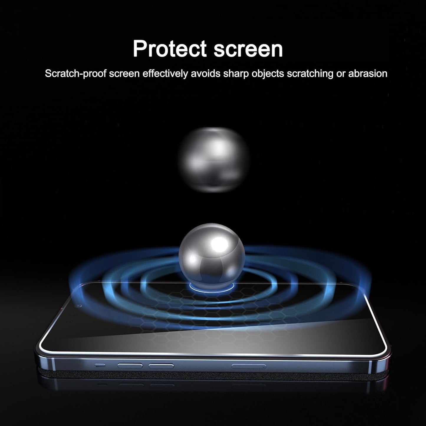 Ailun 3 Pack Privacy Screen Protector for iPhone 16 Pro Max, Tempered Glass
