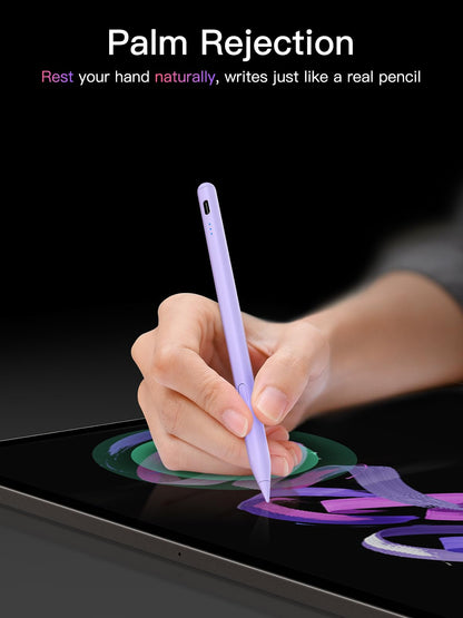 Stylus Pen for ipad 2018-2026, USB-C Fast Charging Pencil, Pixel-Perfect Tilt Sensitivity for iPad 11/10/9/8/7/6/A16, iPad mini 7/6/5, iPad Air M4/3/2 11"/13"/5/4/3, iPad Pro M5/4 13"/12.9″/11″ Black